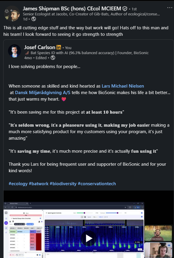 James Shipman LinkedIn post